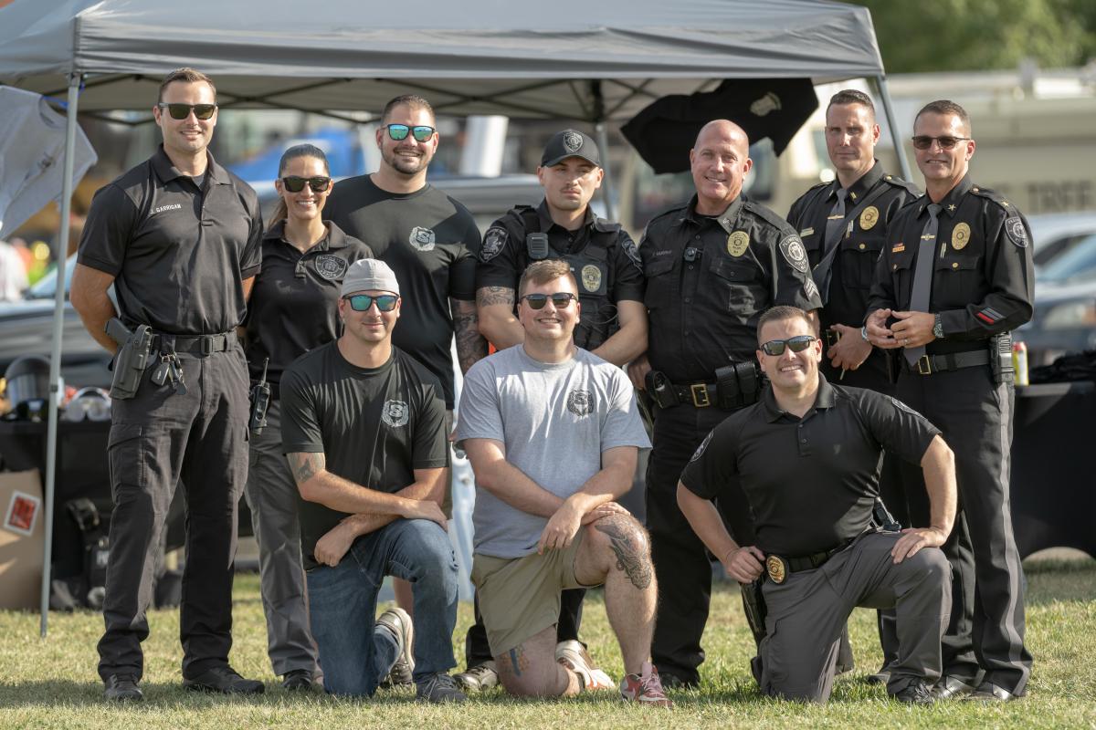 Group of Plumsted Township Police Officers posing for photo