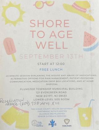 SOS Seminar entitled Shore to Age Well 9/13