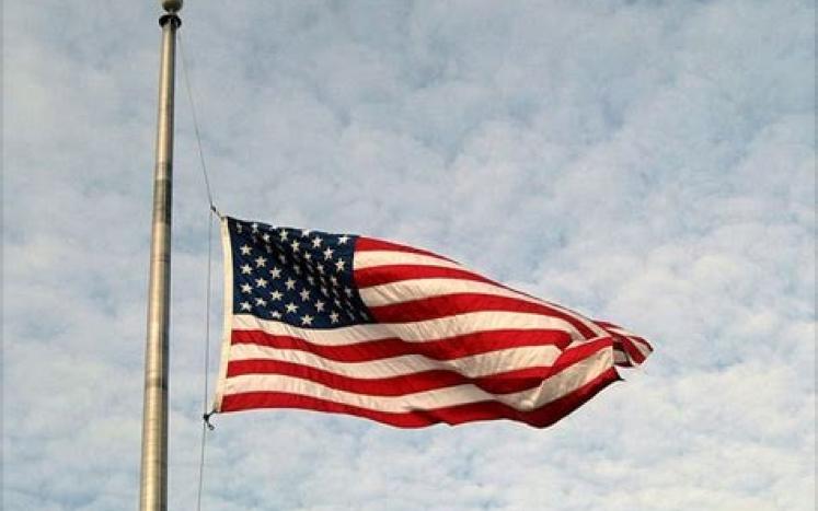 US Flag at half-staff