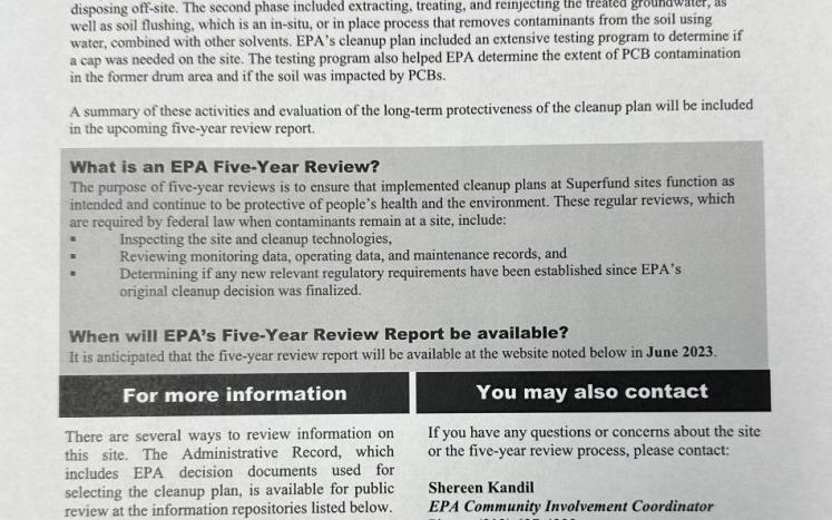 EPA Superfund Public Notice